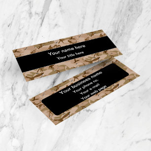 Desert Camouflage With Pebbles, Military, Army Mini Business Card