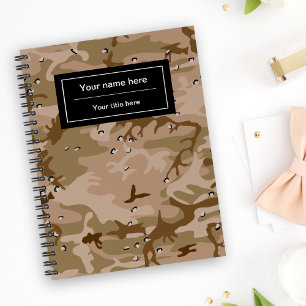 Desert Camouflage With Pebbles, Military, Army Notebook