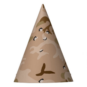 Desert Camouflage With Pebbles, Military, Army Party Hat