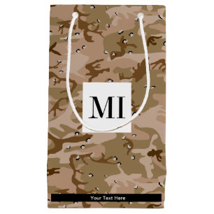 Desert Camouflage With Pebbles, Military, Army Small Gift Bag