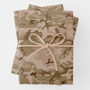 Desert Camouflage With Pebbles, Military, Army Wrapping Paper Sheet