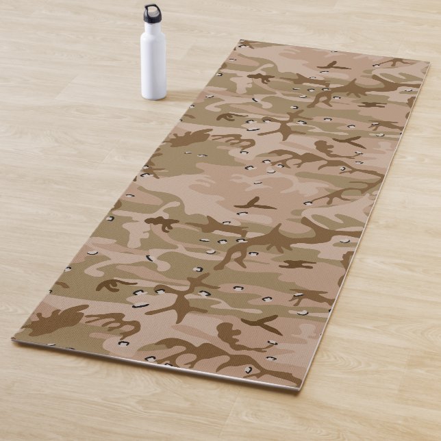 Desert Camouflage With Pebbles, Military, Army Yoga Mat (In Situ)