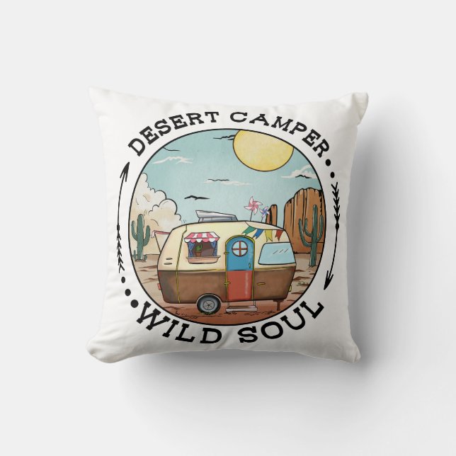 Desert Camper Wild Soul Cushion (Front)