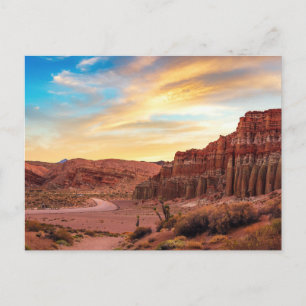 Desert Canyon Postcard Southwest Sunset Art