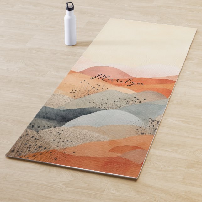 Desert Canyon Watercolor Yoga Mat (In Situ)