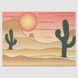 Desert Cartoon Tissue Paper