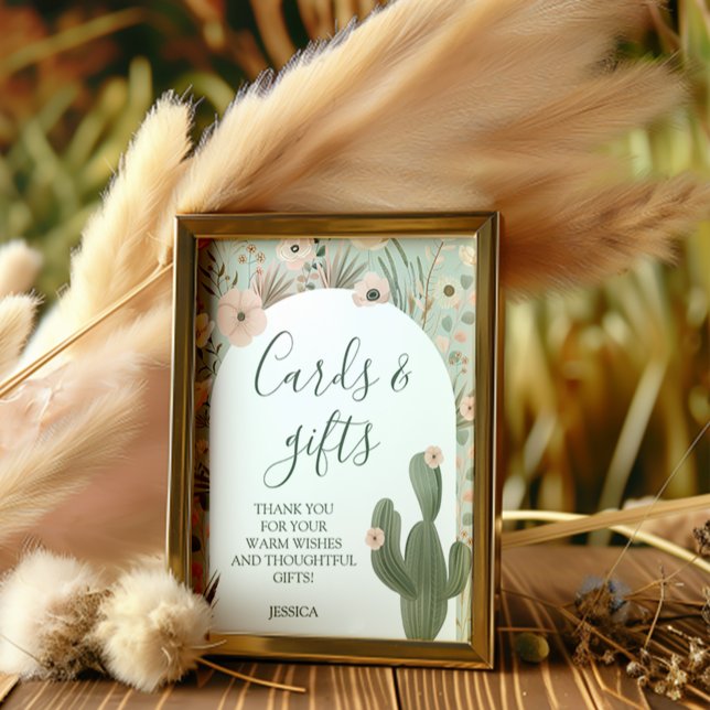 Desert Chic Baby Shower Poster (This chic design text is fully customisable to deliver your message! )