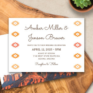 Desert Chic Sedona Wedding Invitation