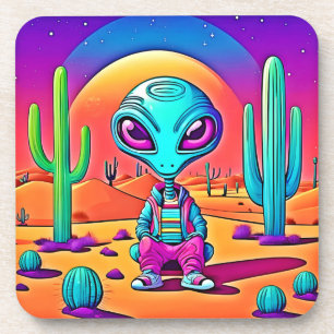 Desert Chillin' Alien Art Coaster