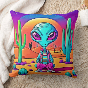 Desert Chillin' Alien Art Cushion