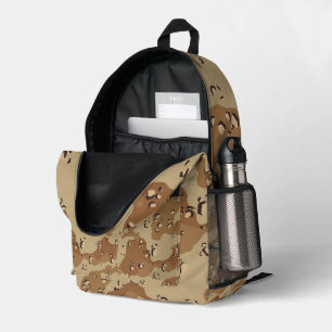 Desert Chocolate-Chip Military Camouflage Printed Backpack