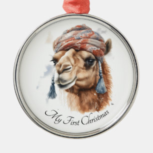 Desert Christmas Joy, custom Metal Ornament