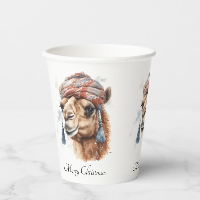 Desert Christmas Joy, custom Paper Cups (Front)