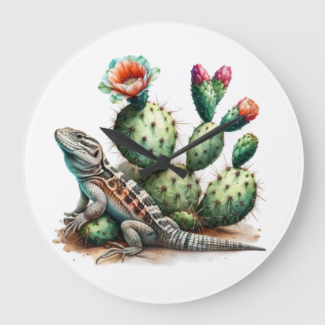 Desert Chuckwalla Large Clock (Front)