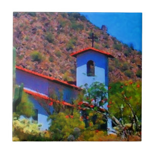 Desert church ceramic tile