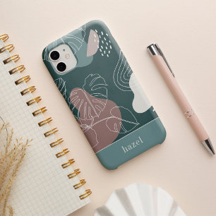 Desert Clay & Spruce Boho Tropical Monstera Leaf iPhone 16 Case