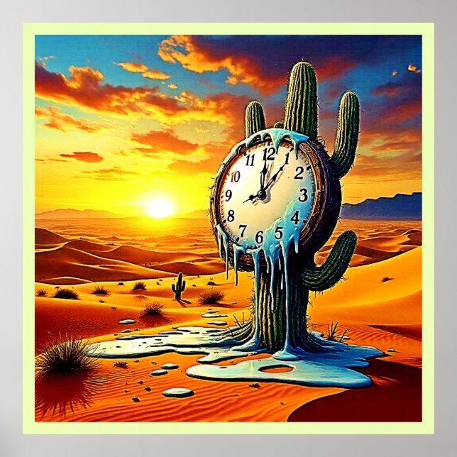 Desert Clock Dreamscape Poster (Front)