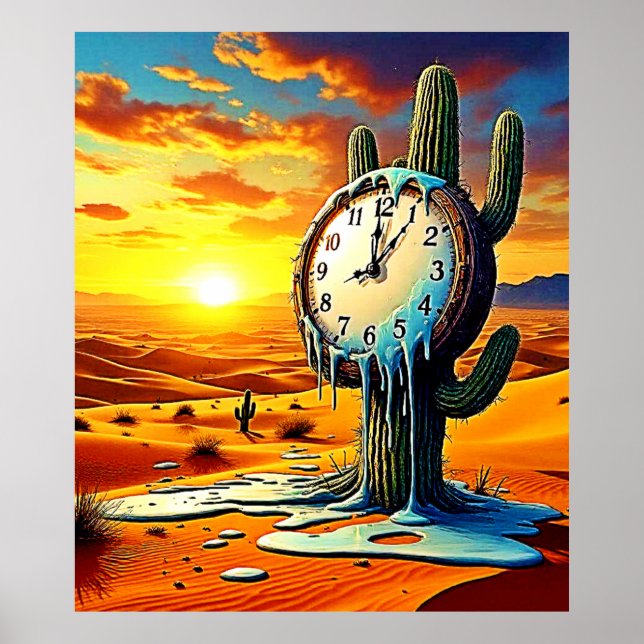 Desert Clock Dreamscape Poster (Front)