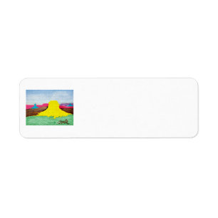 Desert Colourful return address label