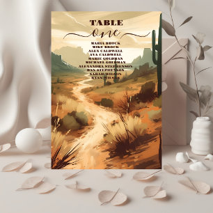 Desert Colours Terracotta Southwest Wedding Table Number