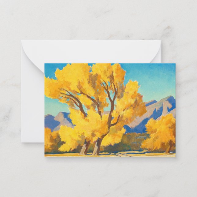 Desert Cottonwoods, Arizona by Maynard Dixon Card (Front)