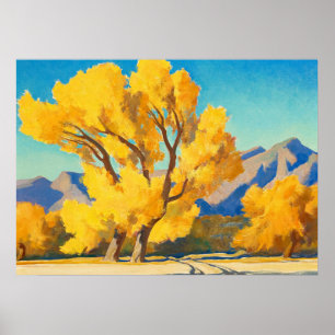 Desert Cottonwoods, Arizona by Maynard Dixon Poster