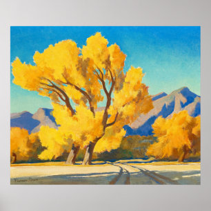 Desert Cottonwoods, Arizona by Maynard Dixon Poster