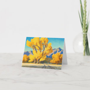 Desert Cottonwoods, Arizona by Maynard Dixon Thank You Card