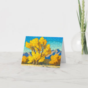 Desert Cottonwoods by After Maynard Dixon Thank You Card