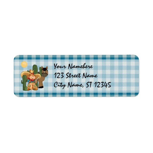 Desert Cowboy Return Address Label (Front)