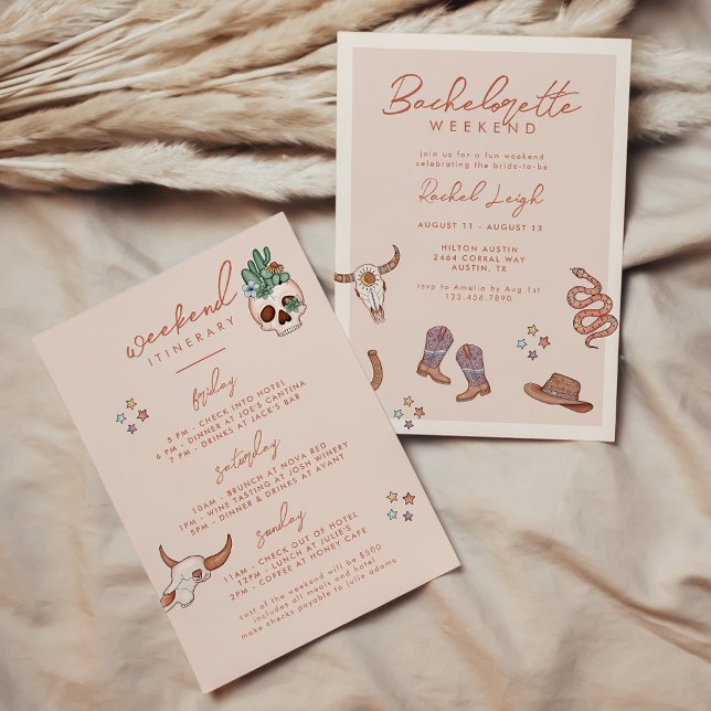 Desert Cowgirl Bachelorette Weekend Invitation (Creator Uploaded)