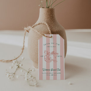 Desert Cowgirl Country Club Bachelorette Favour Gift Tags