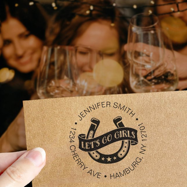 Desert Cowgirl Last Rodeo Bachelorette Party Rubber Stamp (Creator Uploaded)