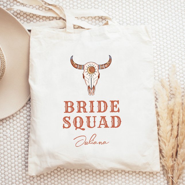 Desert Cowgirl Last Rodeo Bride Squad Tote Bag (Creator Uploaded)