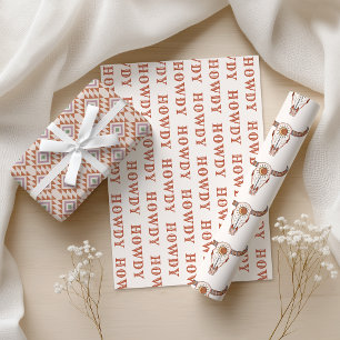 Desert Cowgirl Last Rodeo Wrapping Paper Sheets