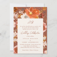 Desert Cream Terracotta Monogram Floral Frame