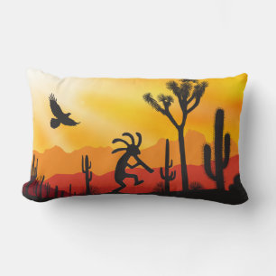 Desert Dance Of Kokopelli  Lumbar Cushion