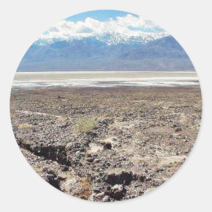 Desert Death Valley Salt Classic Round Sticker
