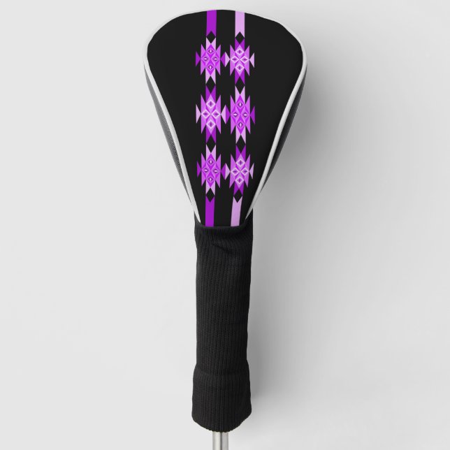Desert Diamonds in Purple Golf Head Cover (Front)