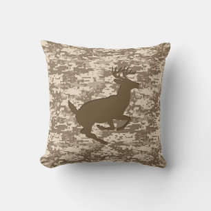 Desert Digital Camouflage Deer Camo Pattern Cushion