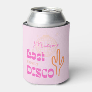 Desert Disco Bachelorette Party Pink & Orange Can Cooler
