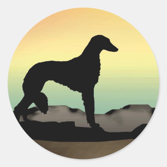 Desert Dog Saluki Classic Round Sticker (Front)