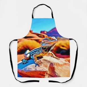 Desert Dragon Lizard Design Apron