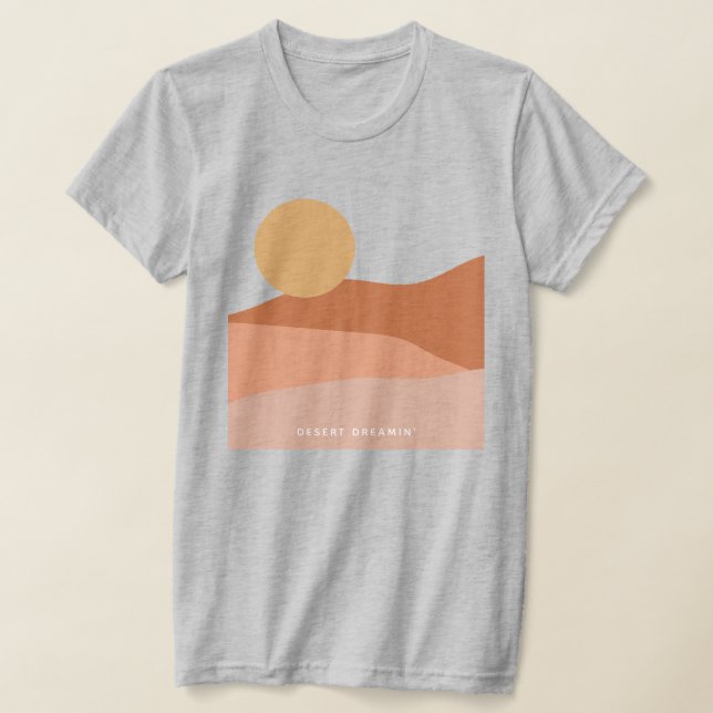 Desert Dreamin Minimalist Landscape T-Shirt (Laydown)