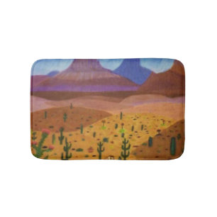 Desert Dreams Colour Pencil Drawing Bath Mat