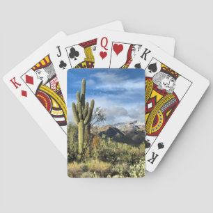 Desert Dreams Saguaro Cactus Catalina Mountains Playing Cards