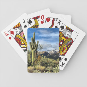 Desert Dreams Saguaro Cactus Catalina Mountains Playing Cards