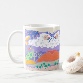 Desert Dreamscape Abstract Mug – Vibrant