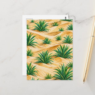 Desert Dunes Agave Pattern Postcard