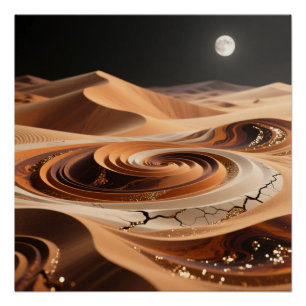 Desert Dunes Art Poster